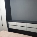 Комплект мебели для спальни с угловым шкафом и тумбой - фото