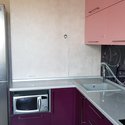 Кухня с фасадами из МДФ, с покрытием из эмали - фото